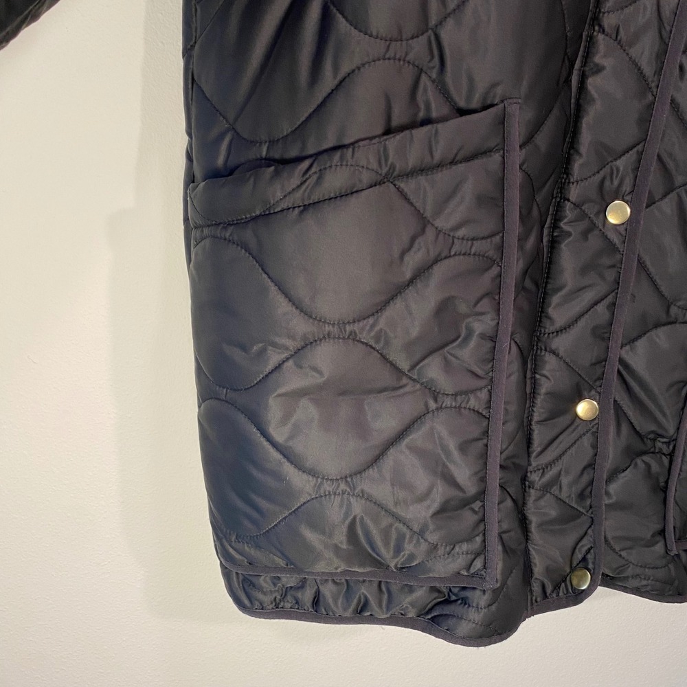 QUINCE Featherless Quilted Long Puffer Jacket XL Black Down Alternative Travel - Picture 5 of 13